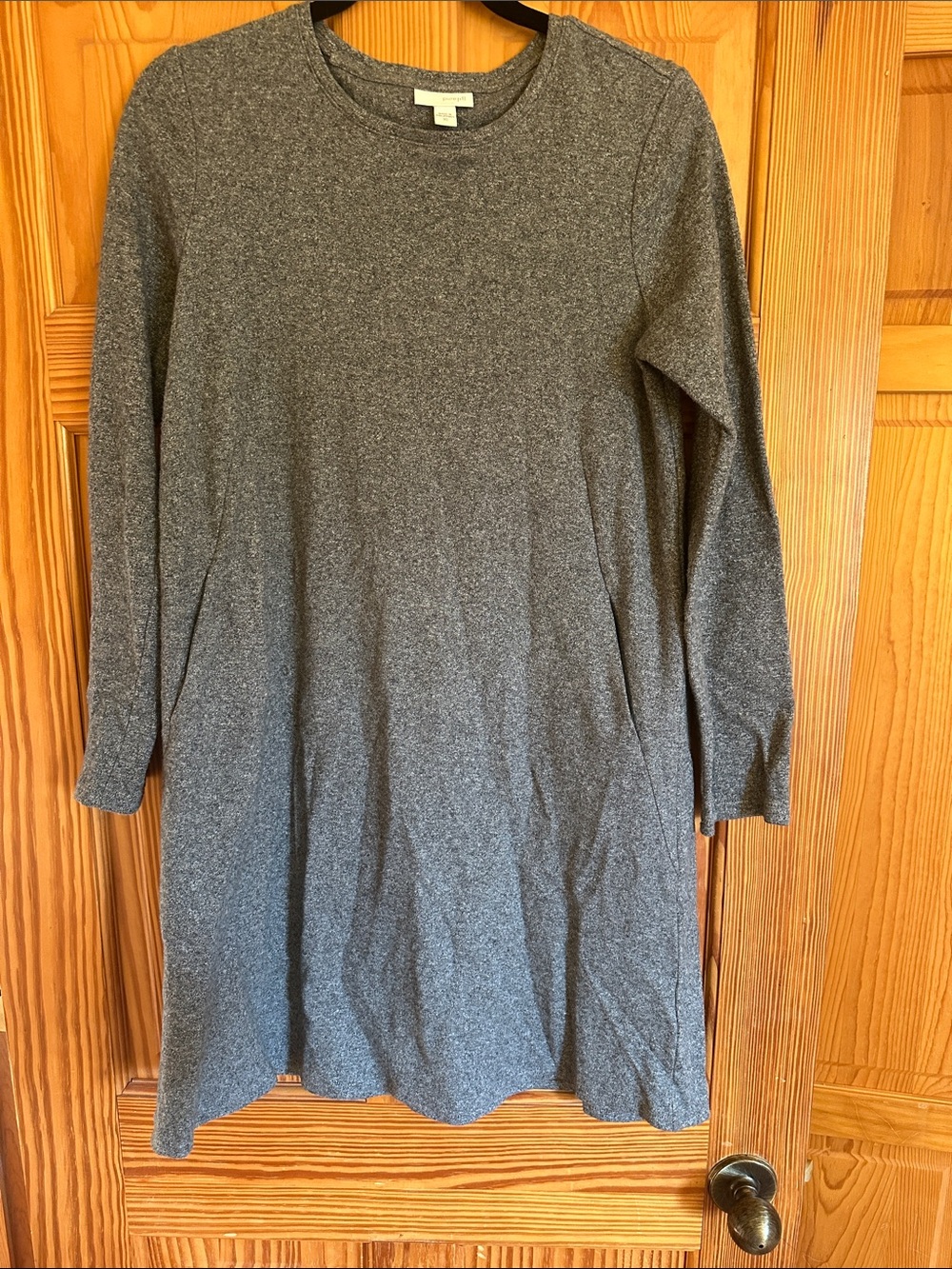 Women’s Long Sleeve Knit Dress - Gray